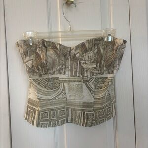 Edikted Architectural Print Crop Top